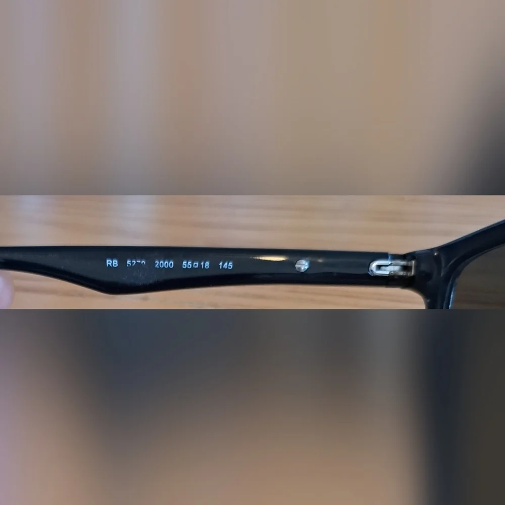 Ray Ban RB5279 Black Rectangle Neutral Casual Sunglasses Glasses Shades Frames